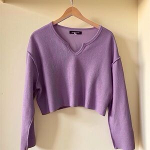 Urban Outfitters Lilac Ribbed Cropped Sweater M | Soft Girl